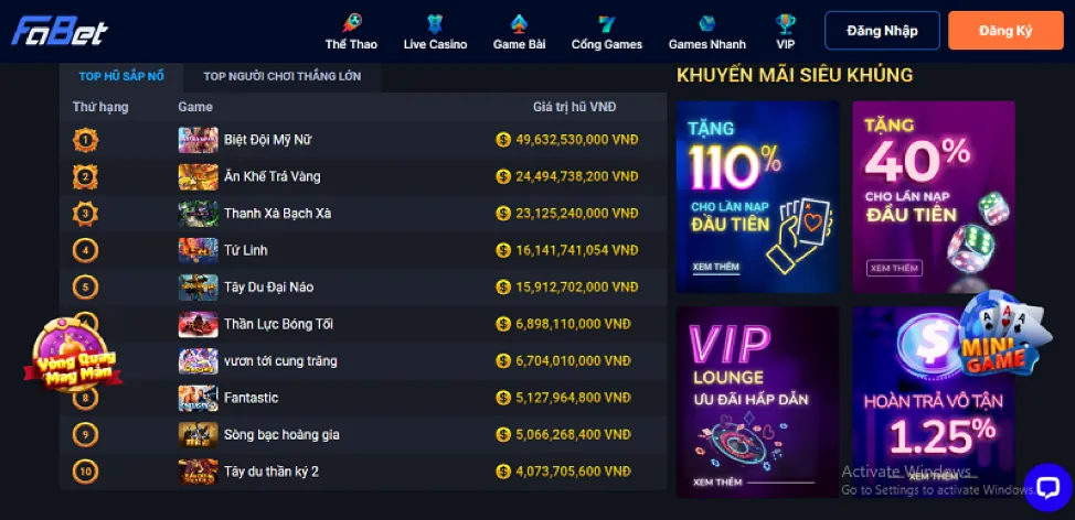 Hoàn trả hàng ngày bắn cá VIPBET